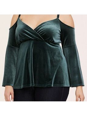Torrid Woman’s Velvet Cold Shoulder Top